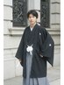 【袴着付け】メンズ袴、着物&ヘアメイク　￥15000
