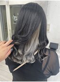 インナーカラーシルバーグレージュアッシュグレーミルクティー