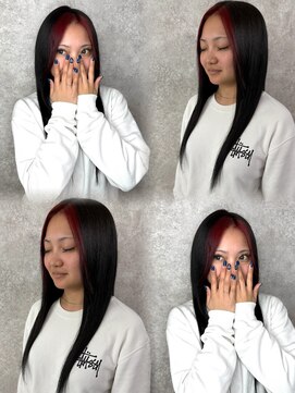 アンダーバー(UNDRvr) フェイスフレーミング【Red×Black】