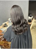 韓国 くびれロング レイヤー ワンホンヘア 小顔前髪