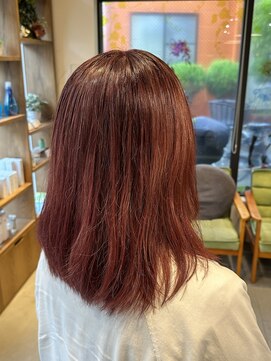 チップタップ 保谷店(tip top) セミロング×レッド