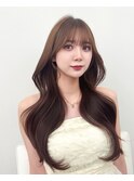 韓国ヘア レイヤーカット　顔まわり