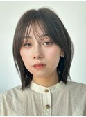 ぱつっとボブ/外ハネボブ/大人ボブ/垢抜けボブ/シースルーバング