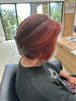 サラ 山口店(SARA)&nbsp;ミセスのデザインカラーレッドオレンジ