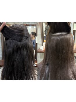 自然で柔らかいストレートヘアを叶えます♪髪のダメージを最小限に抑えた、艶感たっぷりの美髪を実現☆