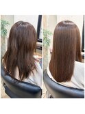 セミロングの縮毛矯正