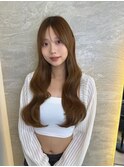 暗めカラー/韓国風巻き/レイヤーカット/髪質改善/縮毛矯正/池袋
