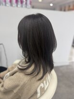 ツーバイヘアーズチーク(2 by hair. s chic)&nbsp;アッシュグレージュ×ミディアムウルフ