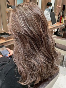 エジョン 八幡山店(Aejon) 大人レイヤーカット白髪ぼかし脱白髪染め40代50代60代