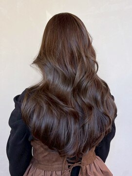 アルバム 銀座(ALBUM GINZA) 顔周りレイヤーロング韓国ヘアダークアッシュ_ba576653