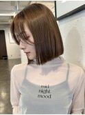 ボブ前髪なし切りっぱなしボブ30代40代50代レイヤーボブ大人ボブ
