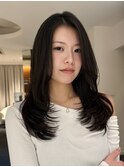 大人可愛いミディアムレイヤー