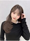 韓国ヘアレイヤーカット顔周りカットブリーチダブルなしカラー