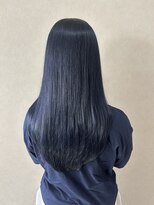 ミリ 奈良店(mm) レイヤーカット/髪質改善/ネイビーブルー/顔まわり/近鉄奈良