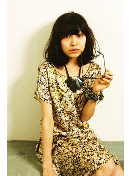 ブーケ(BOUQUET) 黒髪ゆるめボブラフに動く毛先がおすすめです。