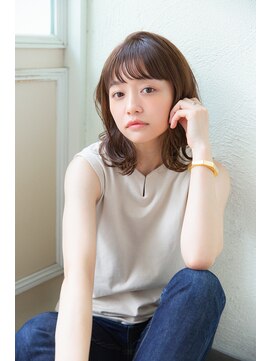 アンアミ オモテサンドウ(Un ami omotesando) 【Ｕｎａｍｉ】　透明感ミディアム×デジタルパーマ　　島田梨沙