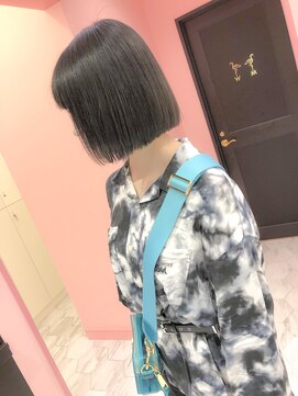 アマンドール(Aman D'or) 韓国風タッセルボブ×ダークネイビーグレー