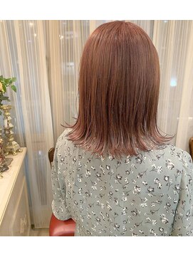 クラルス バイ アルティナ 溝の口店(Clarus by artina) ペールオレンジ×外ハネロブ 【Clarus溝の口】