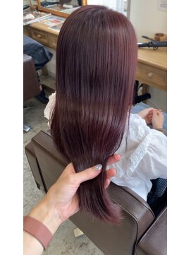 シェノン 西梅田(CHAINON) ピンクカラー×カシスピンク×大人かわいい×ウェットヘア