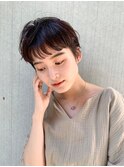 クールショート/ボブルフ/ピンクベージュ/シルバーカラー