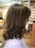 ハイライト×外ハネレイヤー