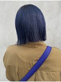切りっぱなしボブ×ネイビーブルー