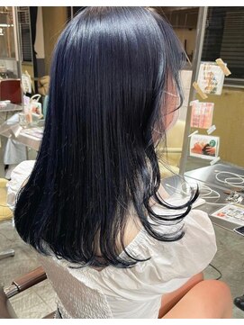 キーン 立川店(keen) 【keen×田中】ネイビーカラー×セミディ