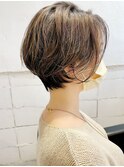 コントラストハイライト/ボブ/カーキグレージュ[東銀座/銀座]