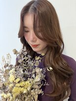 シェノン 西梅田(CHAINON)&nbsp;前髪/韓国/ブラウン/ミルクティー/レイヤーロング/ウェットヘア