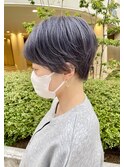 サファイヤブルー×マッシュショート