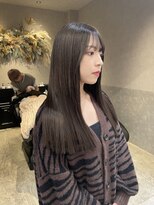 ロンド レア 天神大名店(Lond Le’a)&nbsp;ダブルカラーダークブラウン透明感カラー髪質改善ロングヘア韓国