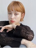 大人ショートボブ ミニボブ 前髪あり 切りっぱなし外ハネ　A816