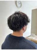 刈り上げマッシュ×波巻きスパイラル
