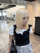 ペレ 栄店(PELE) デザインカラー/レイヤーカット/ウェットヘア/オリーブベージュ