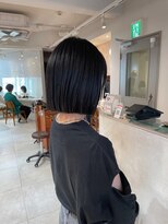 キャンバス バイ ネオリーブ 横浜西口(Canvas by neo.)&nbsp;切りっぱなしボブ ブルーブラック ぷつっとボブ s