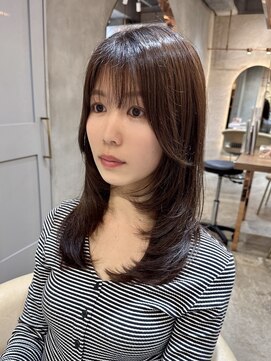 ロンド エスポワール 錦糸町(Lond espoir) ◯ミニウルフレイヤーカット顔周り前髪韓国ミディアムロング/22