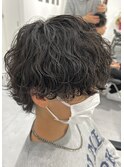 波巻きスパイラルパーマメンズマッシュツイストスパイラルパーマ