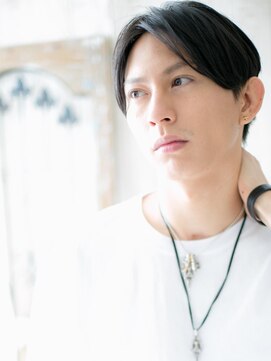 メンズヘア ビーセカンド 草加店(MENS HAIR B-2) 20代30代ブラック王道フェザーマッシュZ草加