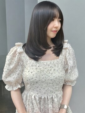 シエル バイ ケンジ 登戸 生田(CIEL by KENJE) レイヤーカット韓国ヘア簡単ワンカール前髪顔周り小顔