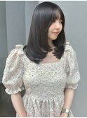 レイヤーカット韓国ヘア簡単ワンカール前髪顔周り小顔