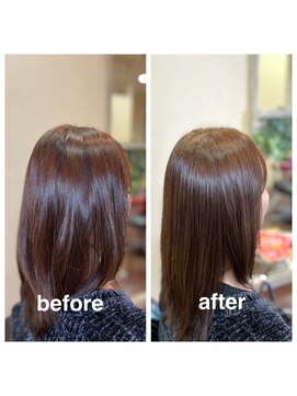 アウラ(aura) カット＋ハーバルカラー＋艶髪トリートメント