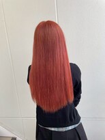 ヘアサロン ガリカ 表参道(hair salon Gallica) 【ブリーチカラー】コッパーオレンジ×ツヤストレートロング