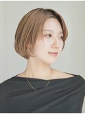 丸みショート・ボブ/丸顔/前髪あり/絶壁解消/３0代/４0代/５0代
