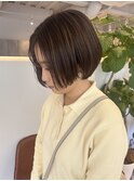 【marfe】丸みショートボブ_白髪ぼかしカラー_髪質改善カラー