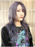 スーパーロング　レイヤーカット　ウルフカット　ハイトーン　柏