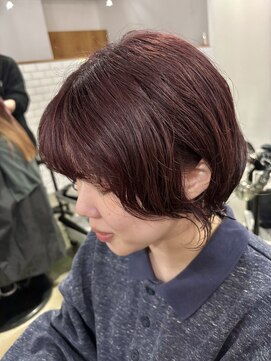 アトリエ ジジ(atelier ZiZi) ワンカールパーマ×レッドブラウン