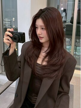 ヌイ 横浜(nui) イメチェンピンクベージュ前髪