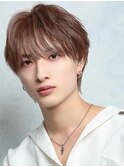アッシュブラウンベージュシースルーラウンドマッシュ