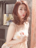 リリアン 表参道(relian) センターパート デジタルパーマ ピンクベージュ