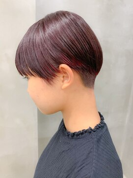 テトヘアー(teto hair) マッシュショート、マニッシュショート、ピンクベージュ